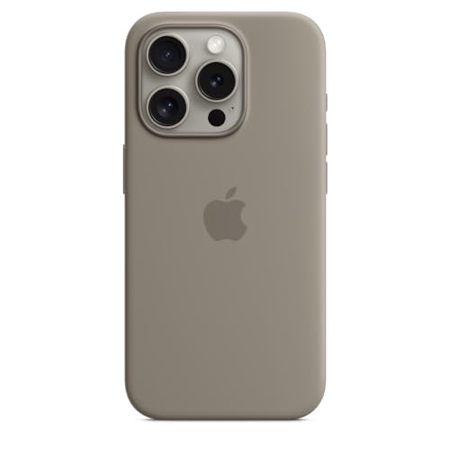 Apple iPhone 15 Pro Silikon Case mit MagSafe – Tonbraun  im Sale
