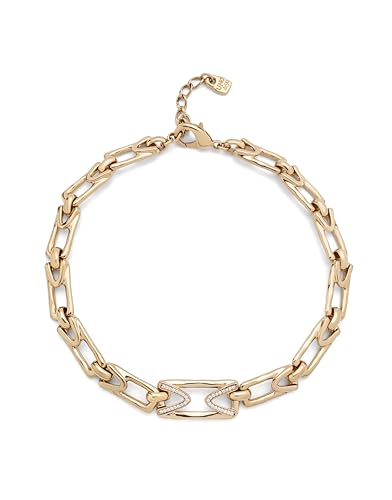 UNO de 50 necklace with 18-karat gold-plated, rectangular link and topaz, one size, gold, no gemstone on sale