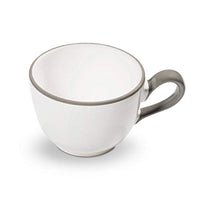 Thumbnail for GMUNDNER KERAMIK coffee cup smooth capacity: 0.19 liters gray rim tableware, handmade in Austria on sale