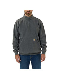 Thumbnail for Carhartt Herren-Sweatshirt mit Stehkragen und mittelschwerem Viertelreißverschluss, lockere Passform, Grau, im Sale
