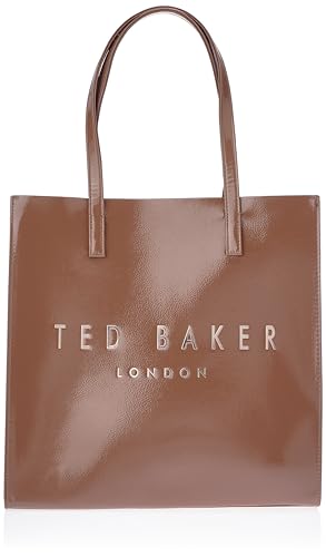 Ted Baker Damen CRINKON-Crinkle Large Bag Icon-Tasche, Taupe im Sale