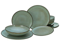 Thumbnail for CreaTable, 14438, Stone Series, 12-piece tableware set, stoneware plate set, dishwasher and microwave safe, Made in Portugal on sale