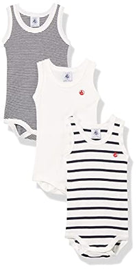 Thumbnail for Petit Bateau Unisex BabyÄrmelloser Body (3er Pack) , Variante 1, 3 Jahre im Sale