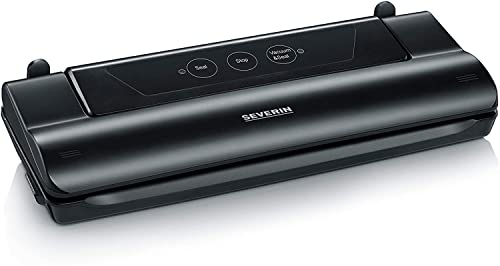 SEVERIN vacuum sealer including 10 vacuum bags (28x35 cm), fully automatic vacuuming and sealing, plastic, black, FS 3610 on sale