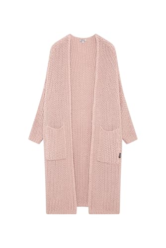 SOCCX Damen Langer Cardigan mit Perlmuster Rose Blush / im Sale