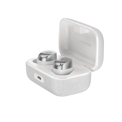 Sennheiser MOMENTUM True Wireless 4 - Smart Earbuds Bluetooth 5.4, crystal-clear sound, ergonomic design, 30-hour battery life and Adaptive ANC - White Silver on sale