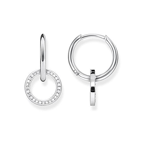 Thomas Sabo Damen Ohrringe Creolen Kreuz Zirkonia 925 Sterling Silber CR622-051-14 im Sale