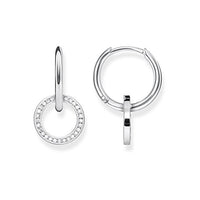 Thumbnail for Thomas Sabo Damen Ohrringe Creolen Kreuz Zirkonia 925 Sterling Silber CR622-051-14 im Sale