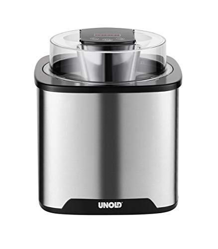 Unold 48855 Gelato Ice Cream Maker - Ice Cream Maker 1.5 L, 12 W, Ice Cream, LCD Display, Digital Timer, BPA-free, Vegan, Lactose-free, and Stevia-containing Ice Cream Creations. On Sale