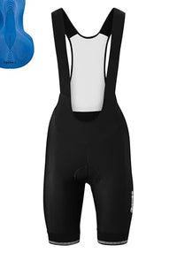 Thumbnail for Gonso Sitivo W BIB, Kurze Damen Träger-Radhose, Mit Sitivo Blue Comfort Sitzpolster, Hohe Bewegungselastizität und Antirutsch-Silikon-Beingummi, Enganliegende Passform, Schwarz/Blau, im Sale