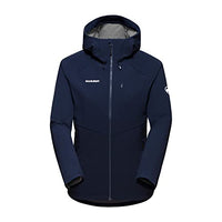 Thumbnail for Mammut Ultimate Comfort SO Hooded Jacket Women | Softshelljacke für Damen, Outdoor Jacke mit Kapuze, Wanderjacke, Funktionsjacke, Allwetterjacke | Marine, im Sale