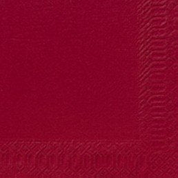 Duni 20 paper napkins, 3-ply, cocktail napkins, plain, Bordeaux, 24 x 24 cm, 250 pieces on sale
