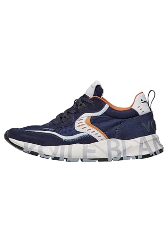 VOILE BLANCHE CLUB01.-Sneaker aus Veloursleder und technischem Gewebe-Marineblau, Marineblau 40 im Sale