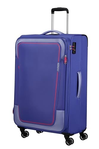 American Tourister Pulsonic - Spinner L, Expandable Suitcase, 81 cm, 113/122 L, Blue (Combat Navy) on sale