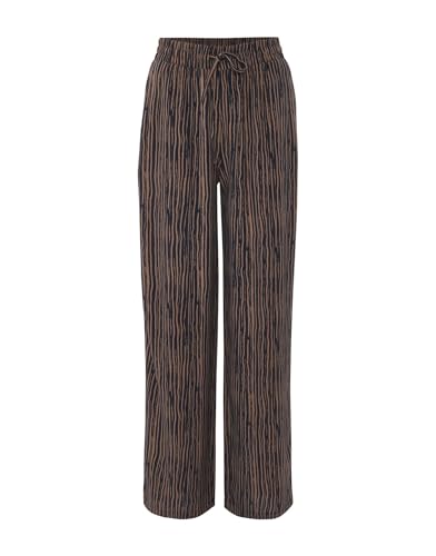 OPUS Damen Wide Leg Pants | Palazzohose MANILO Stripe Wide aus ECOVERO™ Viskose Coal Blue, 34 im Sale