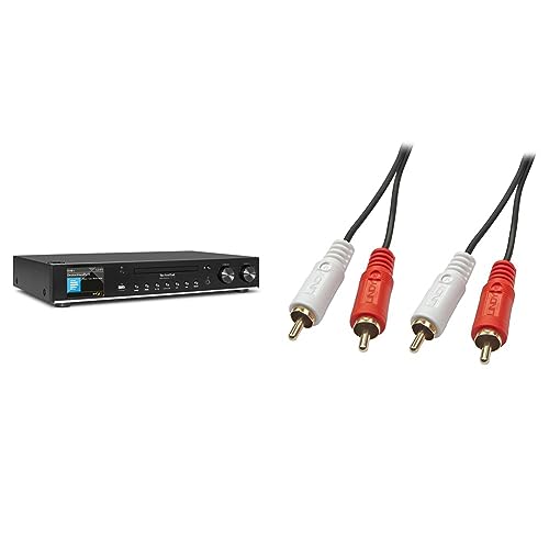 TechniSat DIGITRADIO 143 CD (V3) – Digital HiFi-Tuner & Lindy Audiokabel Stereo 2X RCA Male an 2X RCA Male, 1m, vergoldet im Sale