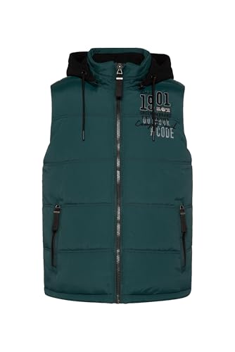 Camp David Herren Outdoorweste mit abtrennbarer Sweatkapuze Deep Green 4Xl im Sale