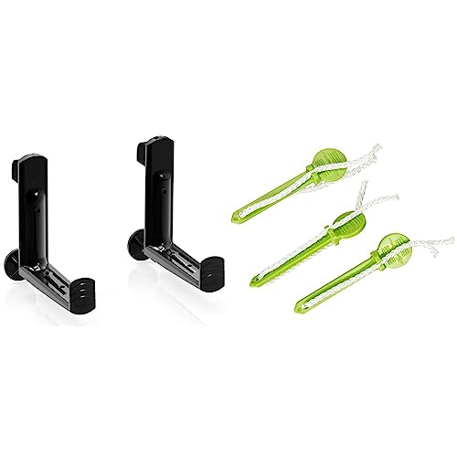 Lechuza Balcony Box Holder, Black, High-quality plastic, For indoor and outdoor use, 19033 &amp; Set of 3 watering sticks on sale