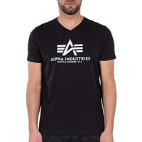 Thumbnail for Alpha Industries Herren Basic V-Neck T-Shirt, Black, im Sale