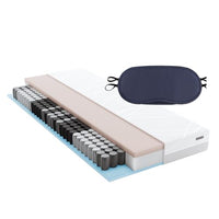 Thumbnail for Schlaraffia myNap TFK mattress 80x200 cm, with sleep mask: premium quality, 7-zone comfort, medium firmness, Oeko-TEX Standard 100, pocket spring mattress set on sale