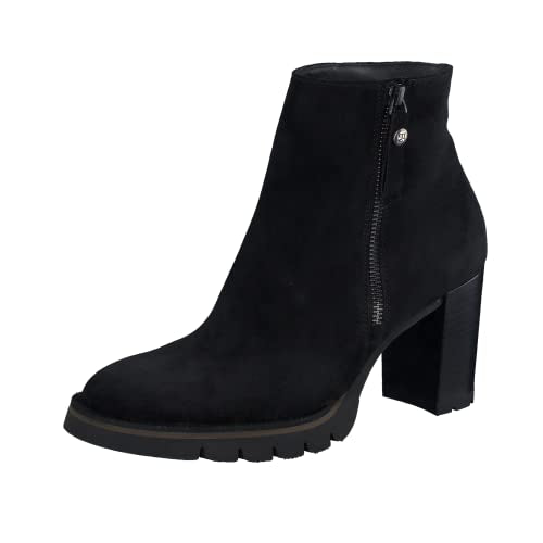Paul Green Damen Stiefelette, Frauen Ankle Boots,Kurzstiefel,uebergangsschuhe,uebergangsstiefel,reißverschluss,Stiefel,Schwarz (Black),37.5 im Sale