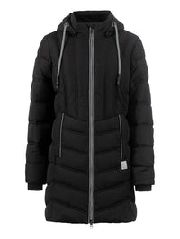Thumbnail for s'questo parka jacket, padded quilted jacket, special look, matte black Soquesto jackets autumn/winter 2024 on sale