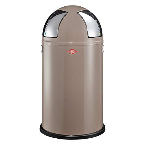 Wesco Push Two pedal bin, stainless steel, 40 x 40 x 77.5 cm