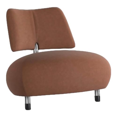 Leolux Sessel Pallone Bezug Leder Danza 268 Mocha Braun Garn Schwarz Fuß Chrom im Sale