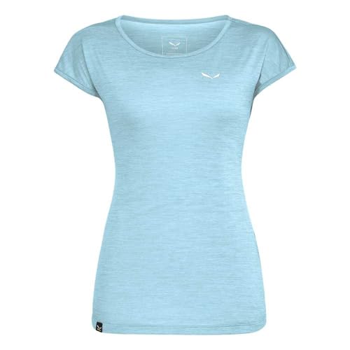 SALEWA Damen PUEZ Melange Dry W S/S Tee Blusen & T-shirts, Rose Red, 48/42 im Sale