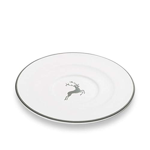 GMUNDNER KERAMIK Saucer Cappuccino. Gourmand. Diameter: 14 cm, gray deer tableware, handmade in Austria, on sale
