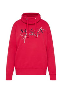 Thumbnail for SOCCX Damen Sweatshirt mit hohem Kragen und Logo Print Ivory im Sale
