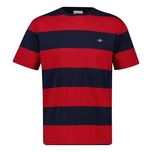 Gant Herren BAR Stripe SS T-Shirt, Eggshell, im Sale
