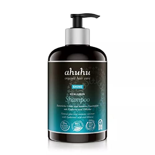ahuhu SHINE Hyaluron Shampoo (500 ml) – mild care shampoo for radiant shine with hyaluronic acid &amp; hibiscus extract, without drying out the hair, smoothes the hair surface, vegan hair care on sale