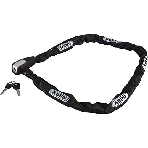 ABUS Catena 6806K Chain Lock – Lightweight hardened steel bicycle lock with a stylish textile sleeve – ABUS Security Level 6 – 110 cm – Black on Sale