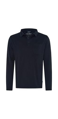 Brax Herren Style Pirlo Langarm Polo Cotton Mix Pullover, Black, im Sale