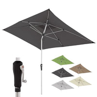 Thumbnail for Doppler Parasol SL-AZ Auto Tilt 190x290 cm Natural I Garden Parasol Foldable I Crank Parasol with UV Protection 80+ I Crank Parasol Made of Aluminum I Rain-Repellent Polyester Canopy