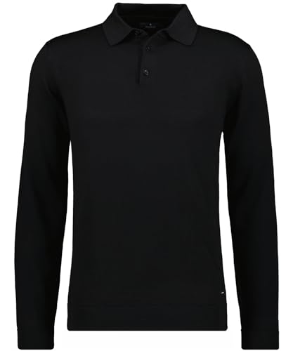 RAGMAN Herren Merino Polo-Pullover , Schwarz-009 im Sale