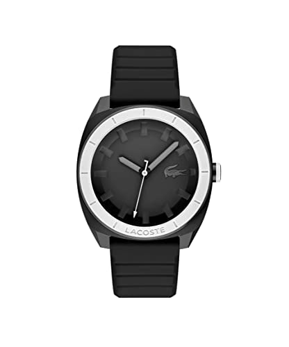 Lacoste Analog Quartz Watch for Men with Black Silicone Strap - 2011259 on Sale