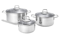 Thumbnail for Fiskars Kasserollen-Set mit Stieltopf, Modular Cooking, 3-teiliges Topf-Set, Füllmengen: 1,5 Liter, 3,5 Liter, 5 Liter, Für alle Kochfelder geeignet, Rostfreier Stahl/Glas, 1056970 im Sale