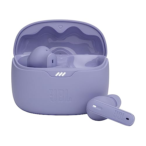 JBL Tune Beam – Wasserresistente, True-Wireless In-Ear-Kopfhörer mit Noise-Cancelling in Lila – Mit bis zu 48 h Musikwiedergabe im Sale
