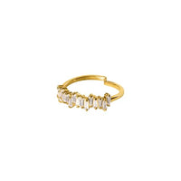 Thumbnail for Purelei Powder Ring (Gold, Silber), Damen Ring Silber 18K vergoldet, Wasserfester Ring mit asymmetrischen Schmucksteinen, größenverstellbar, Geschenk für Damen (M/L, Rosegold) im Sale