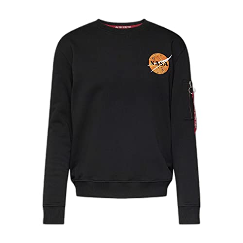 Alpha Industries NASA Davinci Sweater Sweatshirt für Herren Black im Sale