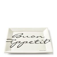 Thumbnail for Riviera Maison plate porcelain, dinner plate, square dinner plate, tableware - Buon Appetito Square Plate - Off-white (LxWxH) 26x26x2 on sale