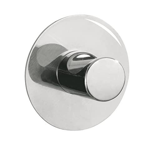 WENKO Wandhaken Mod. Savona stilvoller Chrom Rundhaken für Bad Küche Gäste-WC Schlafzimmer massive Qualität ideal für Handtücher Ø 5 x 2 cm glänzend Silber im Sale