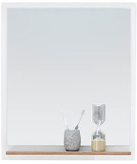 Thumbnail for Pelipal bathroom mirror panel 923 in white gloss/Riviera oak horizontal reproduction, 60 cm x 74.5 cm | Mirror with shelf on sale
