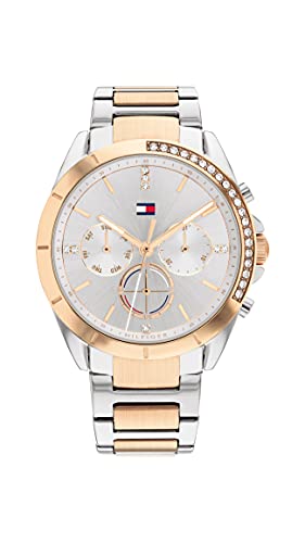 Tommy Hilfiger Multi Zifferblatt Quarz Uhr für Damen mit Zweifarbiges Edelstahlarmband - 1782387 im Sale