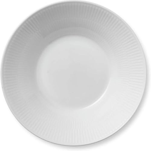 Royal Copenhagen - Suppenteller - Teller tief - Porzellan - Weiß - Gerippt - Ø 24 cm im Sale