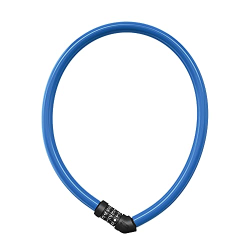 ABUS Cable Lock 4408C - Combination Lock - 65 cm long steel cable with plastic coating - ABUS Security Level 2 - Blue on Sale