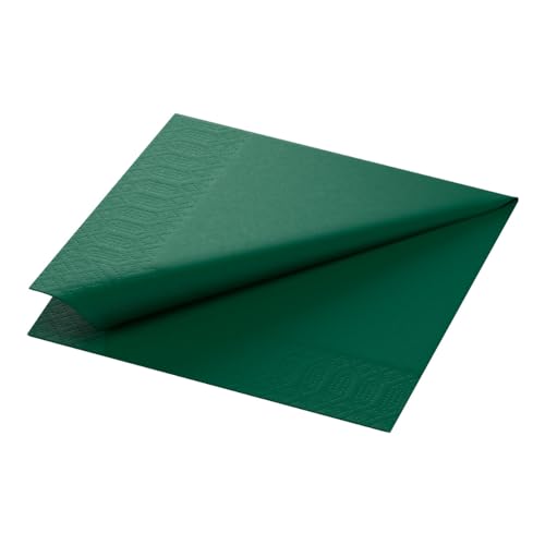 Duni tissue napkins hunter green 33x33cm 3-ply 1/4-fold 250 pieces