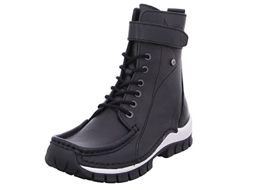 Wolky Reach Schnürschuhe Leder schwarz/weiß im Sale